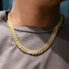 Kerstcadeau Hip Hop Custom Iced Out 12mm VVS Mossanite 10K Solid Gold Moissanite Cuban Link Chain