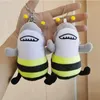 Shark Bee doll Keychain action figure pendant Cross-border Shark Bee creative mini plush toy 2024