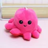 Leuke flip pluche pop octopus sleutelhanger rugzak hanger