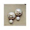 スタッド高品質のファッションパラグラフダブルサイド輝くColorf Pearl Earring for Women Drop Delivery JewelryDhead