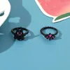 Dangle Earrings Anime Black Little Ghost Ring Ins Small Cute Design Asymmetric Imp Personality Cos Event Halloween Match