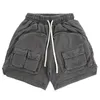 Multi-pocket Zipper Overalls Heavy Weight Shorts Women Men 24ss