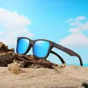 GM Natural Bamboo Wooden Sunglasses Handmade Polarized Glasses Mirror Coating Lenses Eyewear With Gift Box 240304