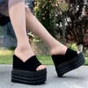 Hausschuhe 13 cm Ferse Plattform Super High Wasserdichte Sexy Sandalen Loch Modelle Nachtclub Schuhe Sommer Slipper