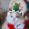 Hundkläder Cat Christmas Tree Hat Soft Sticked For Dogs Party Accessories Pet Halloween Theme