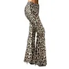 Calças femininas Mulheres Calças Casuais Soft Touch Trendy Paisley Imprimir Flared Cintura Alta Skinny para Streetwear