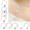 Chaînes Bijoux européens américains Roman Fleur Pendentif All-Match Clavicule Chaîne Réglable En Cuir-Corde Col De Vent Froid