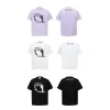 High Street – t-shirt surdimensionné imprimé à la main pour hommes et femmes, décontracté, à la mode, violet, noir, blanc, Vintage, en coton