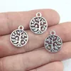 Charms Est 20pcs 15 18mm Antika Gümüş Renkli İçi Boş Ağacı Wicca Kolye Küpe Küpe DIY Mücevher Yapma Bulguları