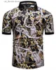 T-shirty męskie złotą łańcuch 3D nadrukowana koszula polo Men Chilren Summer Fresh Casual T-shirt Lapel Short Polo Shirt Hombre ropa Strt Tops Y240321