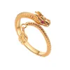 Ny gudomlig svängande svans förvandlas till Qiankun Female Minority High End Luxury Opening Dragon Year Zodiac Ring Male