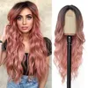 Livraison gratuite pour les nouveaux articles de mode en densité de brésilien Brésilienne Body Wave Fringe Perruque Simulaiton Human avec une frange Aucune Full Lace Front Pernues