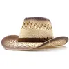 Berets Cool Summer Fashion Women's West Cowboy Chapéu de Palha Panamas Proteção UV Sun Visor Seaside Beach Tide Chapéus