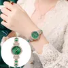 Wristwatches Formal Occasion Watch Elegant Rhinestone Crown Women's With Alloy Strap Quartz Movement Fashion Jewelry For Ladies