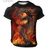 Men's T-Shirts 2024 New Mens T-shirt Animal Pattern Shirt 3D Printed Fashion Short Slve Summer O-neck Casual Sweatshirt Tops Male Loose Ts Y240315