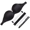 Reggiseni sexy senza spalline invisibile reggiseno push up multiuso senza schienale per donna lingerie convertibile regolabile taglie forti