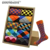Men's Socks Classic Hot Sale Men Funny Casual Business Dress Crew High Quality Color Compression Happy Cotton for MenC24315