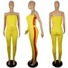 2024 Tasarımcı Seksi Strapless Tulumlar Kadın Yaz Bodycon Saldıranlar Kolsuz Tulumlar Sıradan Ardsız Tayt Toplu Öğe Toptan Kıyafetleri 10760