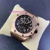 Luxury Watch APS Watch Gentlemen Watch AP Royal Oak Offshore Series Mens 42 mm Precision Stael 18K Rose Gold Gentleman Casual Watch 26470oro