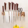 Kitchen Storage Wooden Cutter Holder Wood Organization Magnetic Space-saving For Utensil Key