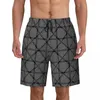 Shorts masculinos verão ginásio homens linhas nórdicas esportes surf abstrato geométrico impresso placa calças curtas casuais respirável praia troncos