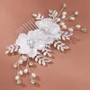 Haarspeldjes Witte Bloem Kam Vrouwen Sieraden Bruids Tiara's Accessoires Hoofddeksel Bruiloft Hoofdband