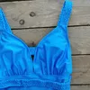 Damenbadebekleidung, sexy, einteiliger Badeanzug, einfarbig, blau, geflochtenes Seil, Bandage um Gürtel, Strand, aushöhlen, rückenfrei, Badeanzüge, Monokini