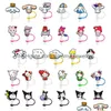 Drinking Sts 44 Colors Cats Kuromi Melody Sile St Toppers Accessories Er Charms Reusable Splash Proof Dust Plug Decorative 8Mm Party D Otaxh