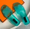 Tasarımcı Kadın Şeffaf Slayt Aloha Sandal Yaz Kauçuk Düz Ayakkabı Moda Lüks Oran Sandal Plajı Büyük Head Beach Açık Terlik