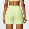 Lu Shorts Aligta Lemon Lemon Lu Pant Justera för kvinnor Yoga Sömlösa sportbyxor Tights Kvinnkläder Hög midja Träning