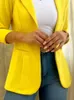 Women Fashion Elegant Disual Solid Blazer Coat Autumn Vintage Supal Business Suit Suit Suctions Enterment Ofterwear Comples 240229