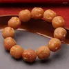 Pendant Necklaces Root Vairocana Bodhi Seed Carved Bracelet Handheld