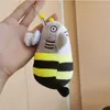 Shark Bee doll Keychain action figure pendant Cross-border Shark Bee creative mini plush toy 2024