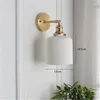 Wall Lamps Brass Ceramics Lamp Bathroom Light Nordic E27 Wandlamp Bedroom Bedside Before The Mirrorwall Golden AC110V 220V