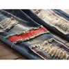 Denim Designer Hole Jeans High Quality Ripped For Men Size 28-38 40 Autumn Winter Plus Velvet HIP HOP Punk Streetwear Trousers 983