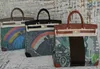 Aangepaste koeienhuid tas Hac 50cm stijl Handswen handgemaakte topkwaliteit Hac 40cm handgemaakt echt leer Aangepaste graffiti tote man casual luxe portemonnee volledig wa