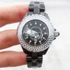 12% rabatt på Watch Watch Ceramic 33mm Water Resistant Luxury Womens Quartz Gift Luxury CH09