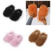 Sandals Hot Selling Fur Slippers Mule Woman Daily Wear Fur Shoe White pink Blacks brown Metal Casual Flats Shoes Trainer Sneaker GAI soft