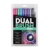 مجموعة الهدايا اليابان Dual Brush Pen Abt 10 Color Set Galaxy Instagram Marker لتصميم فن الرسائل WSTP4066222