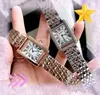 Montre femme de luxe 28mm numéro romain série réservoir mode femmes robe horloge boîtier carré solide bracelet en acier inoxydable fin Relogio Feminino dame montre-bracelet à Quartz