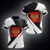 Men's T-Shirts Russia Flag Mens T-shirts O-neck Russian Shirt 3D Printed Oversized Fashion Short Slve Mens Clothing Tops Loose Strtwear Y240315