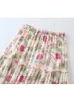 Skirts Vintage Chic Women Summer Hippie Lace Up Floral Print Pleated Boho Beach Skirt Rayon Cotton Bohemian Maxi