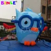 En gros 6mH (20ft) avec ventilateur personnalisé géant bleu gonflable hibou de nuit joli ballon pour la décoration de vacances d'événement