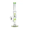 Phoenixstar 17 pouces Big Recycler Glass Water Bong Bangs en verre à tube droit avec un perc de conception de fusée et un percolateur à 4 bras Perc Bong à eau pour fumer des conduites d'eau