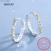 Urok 3 mm D Color Moissanite Kolczyki 925 Sterling Sliver Sparkling Lab Diamond Hoop Fors For Wesder Wedding Party Fine Jewelryl2403