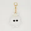 2024 Cute plush doll coal ball pendant keychain bag hanging decoration small gift imitation otter rabbit hair small coal ball ins