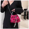 Hip Shoulder Bags High Quality Designer Handbags Tote Bag Womens Metal Tassel Sequin Dinner Handheld Crossbody Bucket Mouth 240311