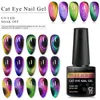 Ensemble de vernis à ongles magnétique pour yeux de chat avec bâton magnétique Spar chat étoilé brillant caméléon Laser vernis hybrides pour les yeux de chat 240306