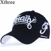 Xtrês boné de beisebol de algodão 100% feminino casual snapback chapéu para homens casquette homme carta bordado gorras 201019248t