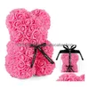 Couronnes de fleurs décoratives artificielles ours en peluche pour femmes petite amie anniversaire cadeaux de Noël Saint-Valentin livraison directe Ho Dh0Gp